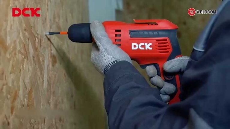 Máy khoan 460W 10mm DCK KJZ10-10K sở hữu đầu cặp vặn nhanh 10mm