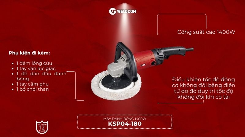 Máy đánh bóng 1400W KSP04-180 – DCK
