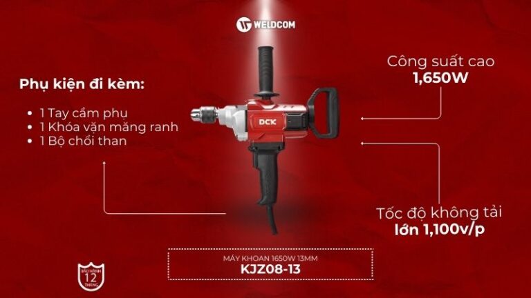 Máy khoan 1650W 13mm KJZ08-13 – DCK