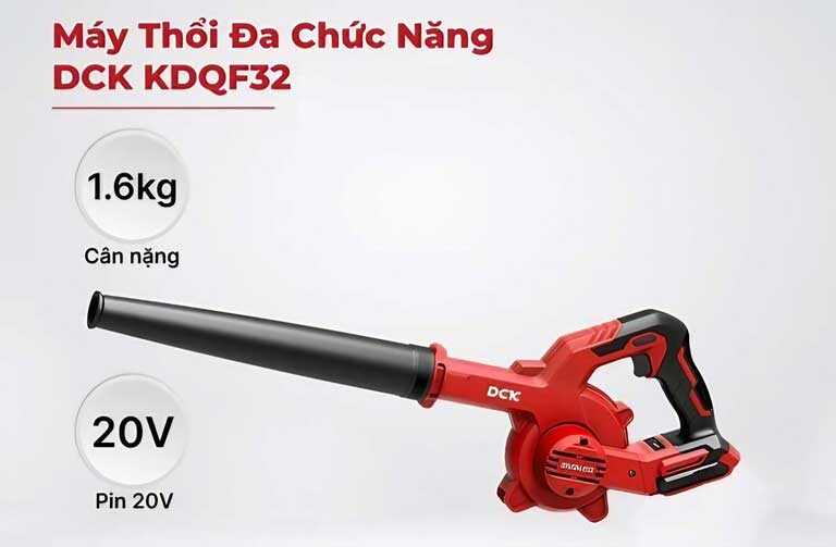 Thiết kế máy thổi khí dùng pin Li-ion 20V DCK KDQF32 tối ưu