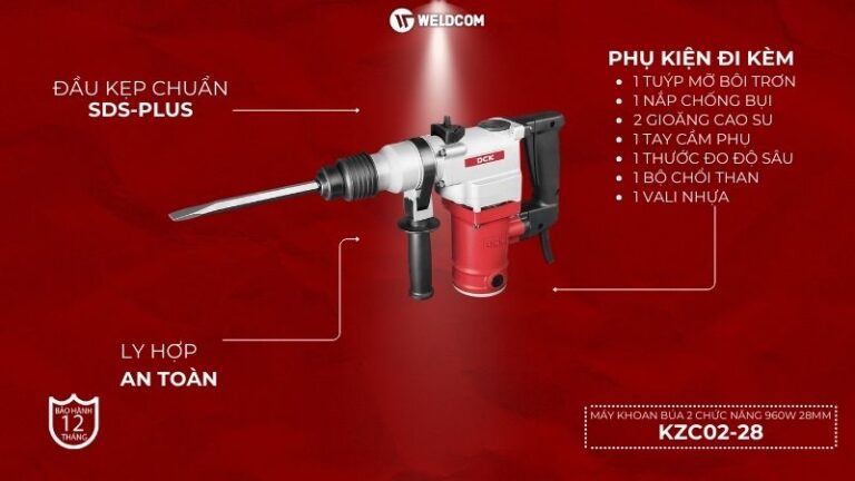 Máy khoan búa 2 chức năng 960W 28mm KZC02-28 - DCK