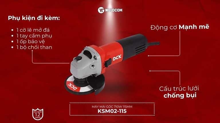 Máy mài góc DCK KSM02-115 (công tắc cạnh)