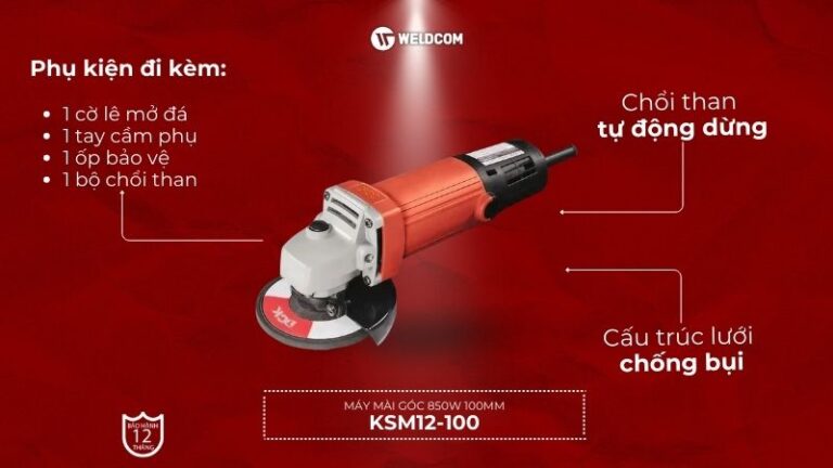 Máy mài góc 850W 100mm KSM12-100 (công tắc cạnh) - DCK