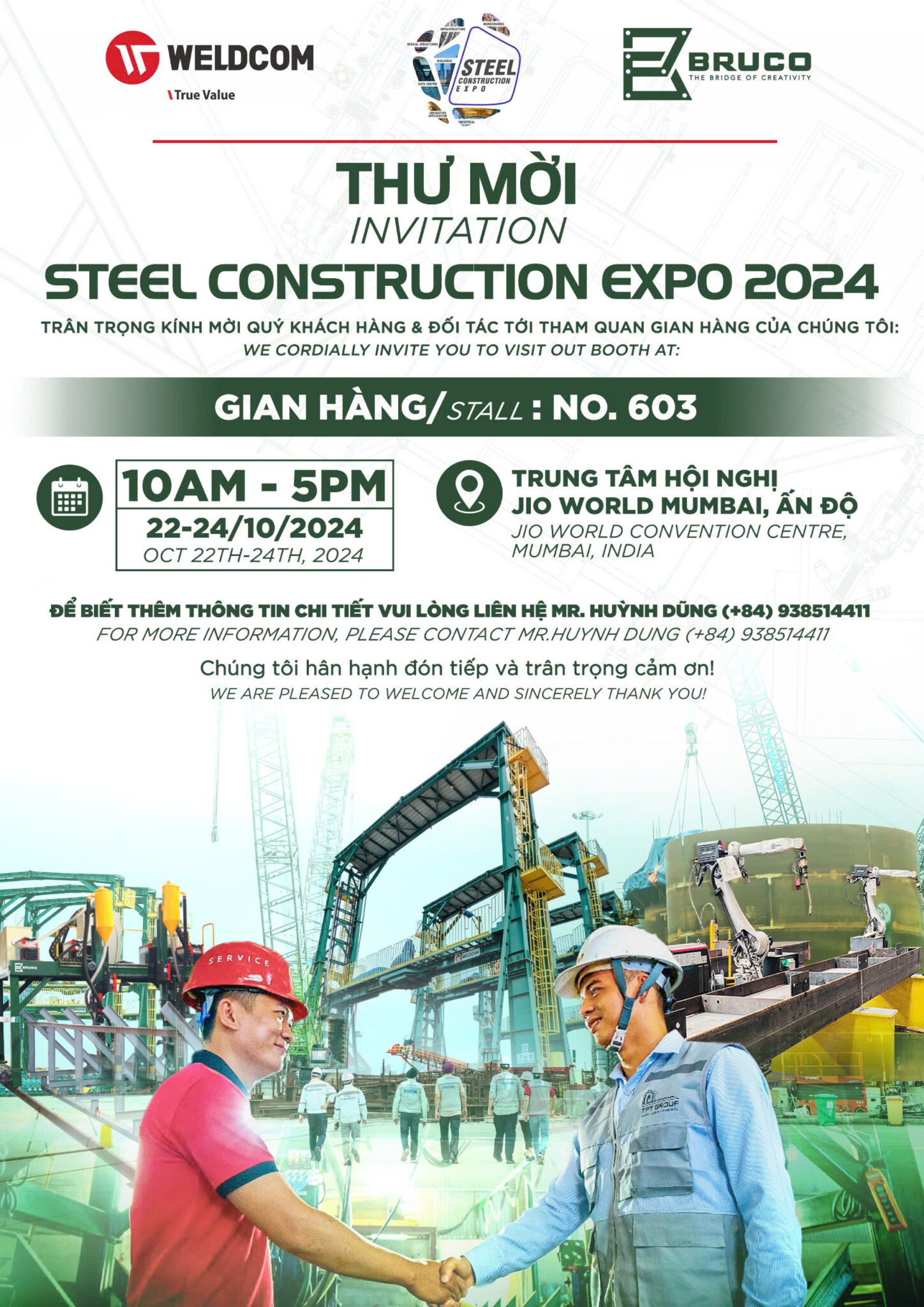 THAM DỰ STEEL CONSTRUCTION EXPO 2024 (ẤN ĐỘ)