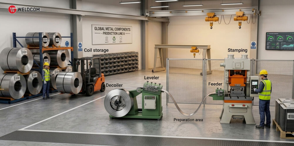 Cấu tạo chính của hệ thống máy dập liên hoàn