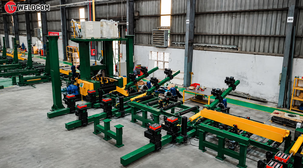 Dây chuyền sản xuất dầm H gồm những công đoạn nào?