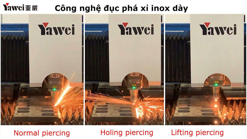 Công nghệ đục thép và inox dày với phôi khó và vật liệu dày